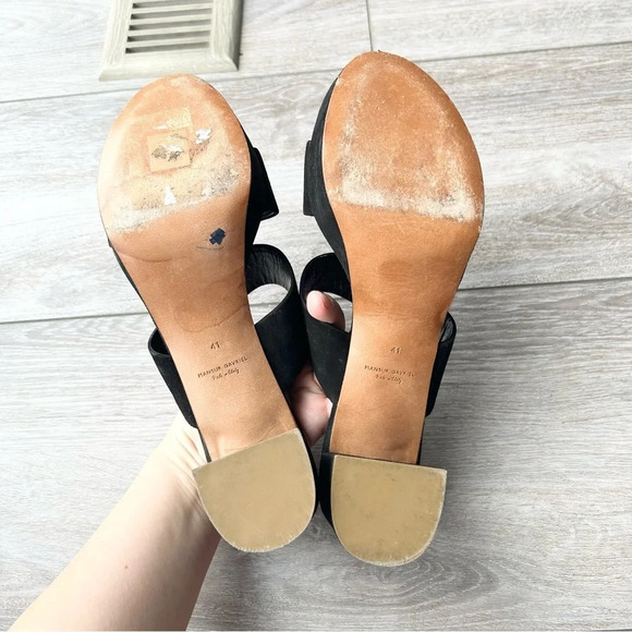 Mansur Gavriel Black Suede Full Leather Slide Sandal Made in Italy - Picture 12 of 16